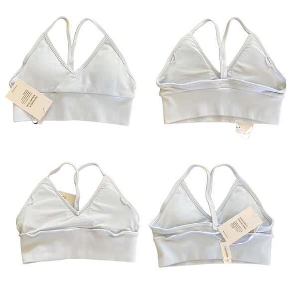 EasySundays Easy Sundays UpLift Seamless Ribbed Bra Pacific Blue XS S NWT NEW - Picture 2 of 13